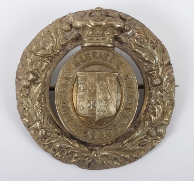 Rare 4th Rogart Company, 1st Sutherland Volunteer Rifle Corps Officers Plaid Brooch 1861-81