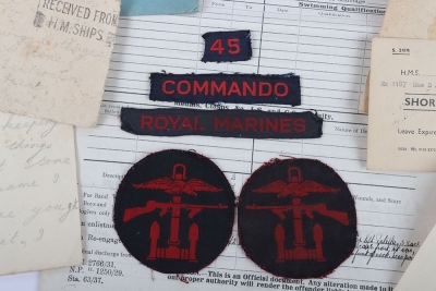 WW2 British 45 Royal Marine Commando Insignia Grouping - 2