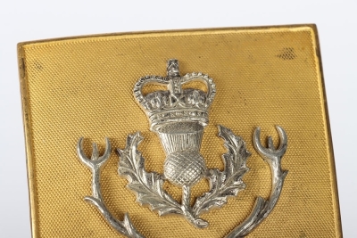 Scottish Queen&rsquo;s own Highlanders officer&rsquo;s Silver & Gilt Shoulder Belt Plate - 2