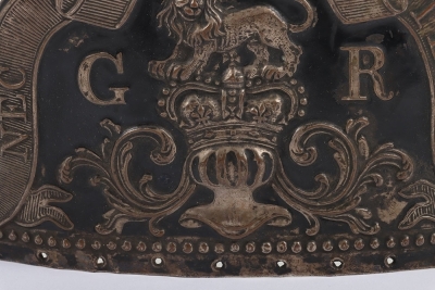 Rare Georgian Infantry Grenadier Fur Cap Plate 1770-85 - 3