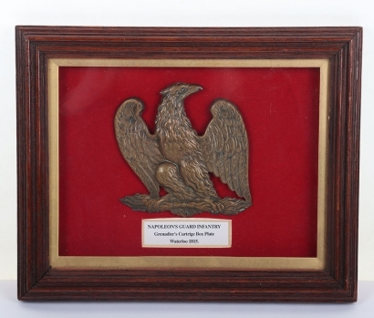 French Waterloo Period Guard Infantry Cartridge Box Plate