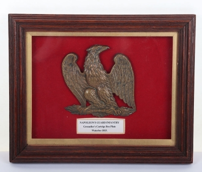 French Waterloo Period Guard Infantry Cartridge Box Plate