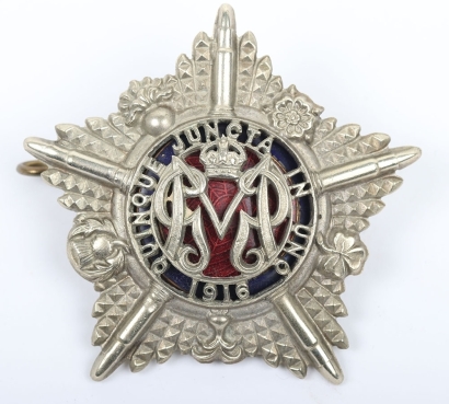 WW1 Guards Machine Gun Battalion Officers Silver Cap Badge.