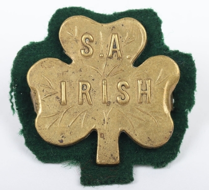 Scarce South African Irish Cap Badge