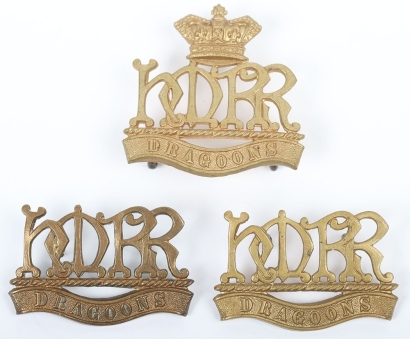 Boer War Reserve Regiment Dragoons Cap and Shoulder Titles Set