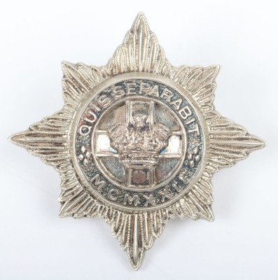 Hallmarked Silver 4th / 7th Dragoons Officers Cap Badge