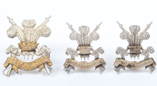 3rd Carabiniers Officers Cap and Collar Badge Set