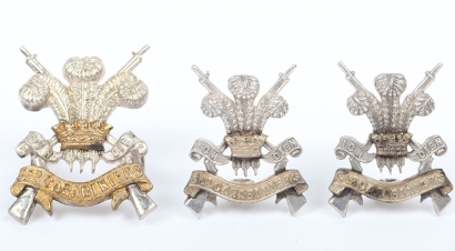 3rd Carabiniers Officers Cap and Collar Badge Set