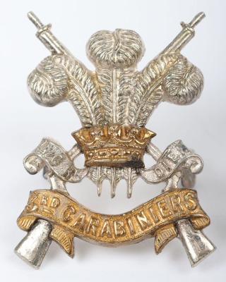 3rd Carabiniers Officers Cap and Collar Badge Set - 3