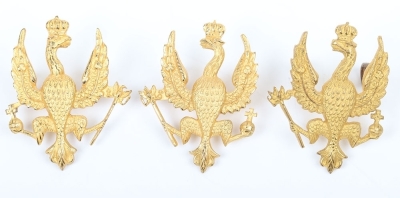 14th Kings Hussars Officers Cap and Collar Badge Set