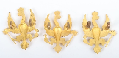 14th Kings Hussars Officers Cap and Collar Badge Set - 2