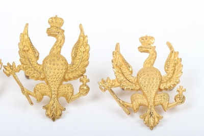 14th Kings Hussars Officers Cap and Collar Badge Set - 6