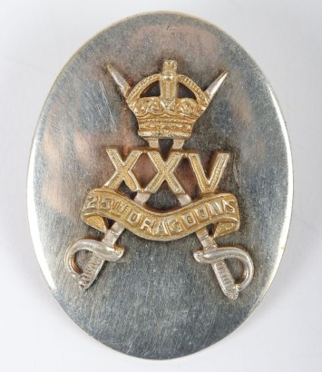 Scarce WW2 War Raised 25th Dragoons Senior NCO&rsquo;s Arm Badge