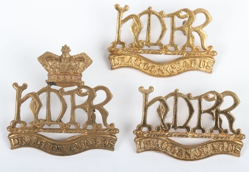 Boer War Reserve Regiment Dragoon Guards Cap and Shoulder Titles Set