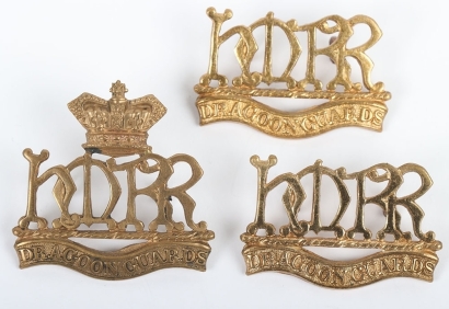 Boer War Reserve Regiment Dragoon Guards Cap and Shoulder Titles Set