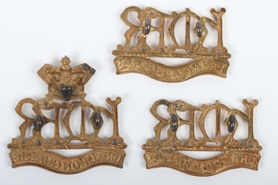 Boer War Reserve Regiment Dragoon Guards Cap and Shoulder Titles Set - 2