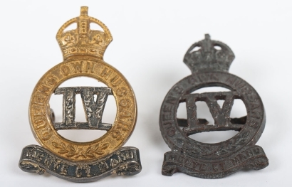 4th Queens Own Hussars Officers Cap Badges