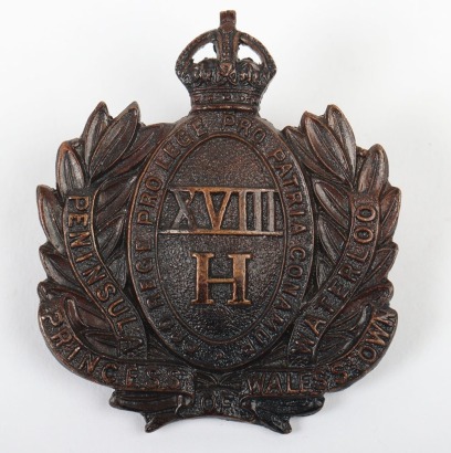 18th Princess of Wales Own Hussars Officers Cap Badge