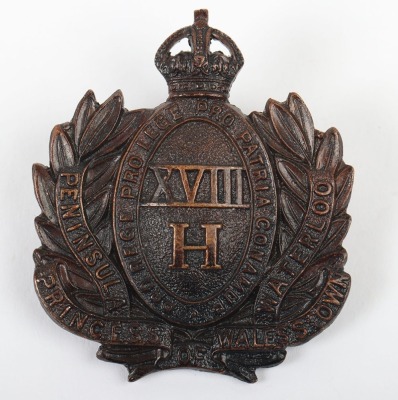 18th Princess of Wales Own Hussars Officers Cap Badge