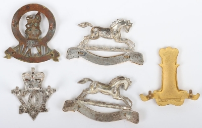 5x British Cavalry Regiments Officers Cap Badges - 5