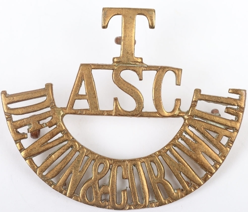 Scarce Army Service Corps Devon & Cornwall Territorial Shoulder Title