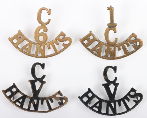 Grouping of Shoulder Titles of Hampshire Regiment Interest