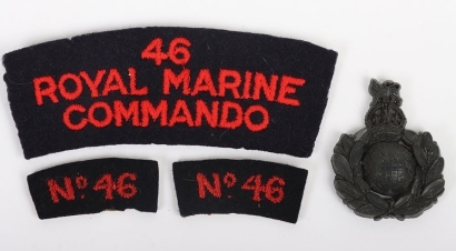 WW2 Royal Marines Badge and Insignia Grouping