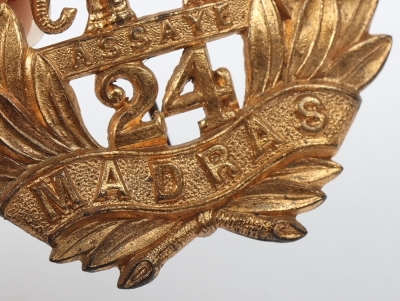 Victorian Indian Army 24th Madras Infantry Pagri Badge - 6