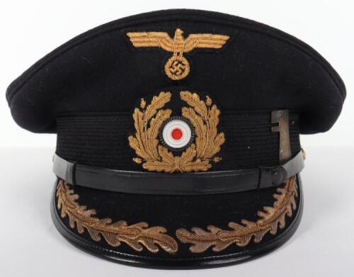 Kriegsmarine Ranking Officers Peaked Cap with Tradition Badge