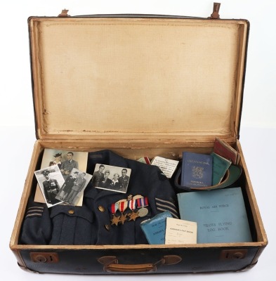 WW2 RAF Czech Spitfire Pilots Grouping, 313 Squadron, Logbook, Uniform, Photographs and Ephemera.