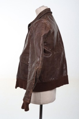 WW2 USAAF A2 Leather Flying Jacket. - 4