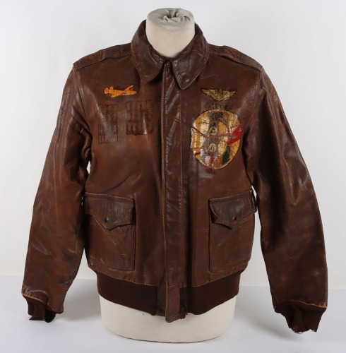 WW2 USAAF Painted A2 Flying Jacket, 15th Air Force, 450th BG, 720th Bomb Squadron