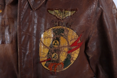 WW2 USAAF Painted A2 Flying Jacket, 15th Air Force, 450th BG, 720th Bomb Squadron - 4