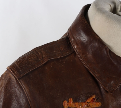 WW2 USAAF Painted A2 Flying Jacket, 15th Air Force, 450th BG, 720th Bomb Squadron - 7