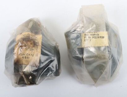 RAF Q Type Oxygen Mask Rubber Fcae Piece, Sealed. Two Examples