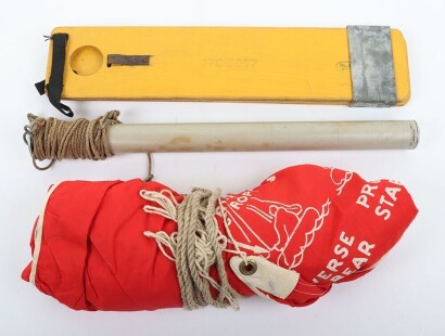 WW2 RAF K Type Dinghy Sail, Mast and Wooden Thwart Piece.