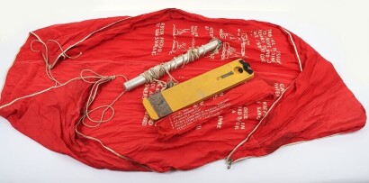 WW2 RAF K Type Dinghy Sail, Mast and Wooden Thwart Piece.