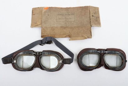WW2 RAF Mk.VIII Goggles, Two Pairs.