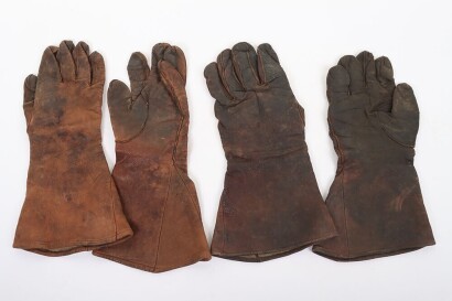 WW2 RAF D Type Flying Gloves, Two Pairs.