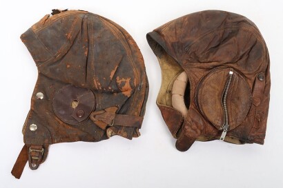 WW2 RAF/RCAF B-Type Flying Helmets, Two Examples.