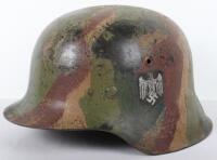 German Army Camouflaged Steel Combat Helmet