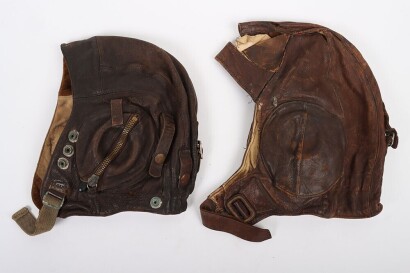 WW2 Fleet Air Arm C Type Flying Helmet & RCAF B Type.