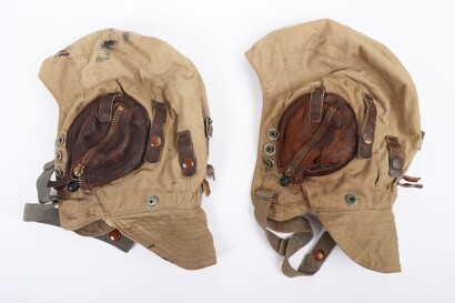 WW2 Fleet Air Arm N-Type Flying Helmet, Two Examples
