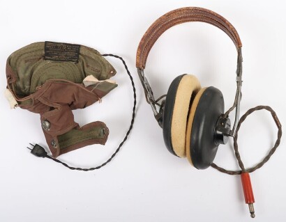 WW2 USAAF A-14 Mask Electrical Heated Cover & USN Heasdset.