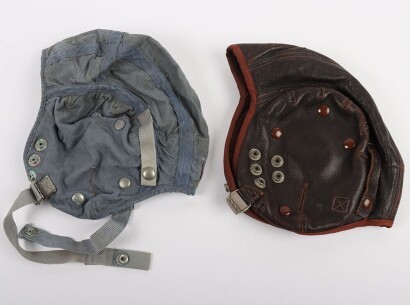 RAF Post War Flying Helmets, Type G & Leather Example.