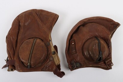WW2 RCAF B Type Flying Helmet, Two Examples
