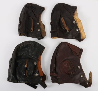 WW2 RAAF B Type Flying Helmets, Four Examples.