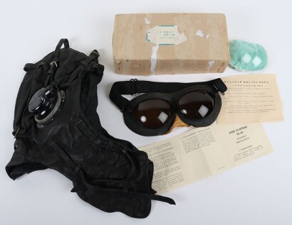 Cold War Soviet Russian Flying Helmet and Flying Goggles