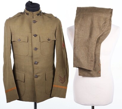WW1 US Army Officers, 1st Division, Tunic & Serge Trousers.