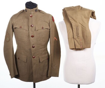 WW1 US Army 85th Division, Senior NCO Tailored Uniform, Tunic & Trousers